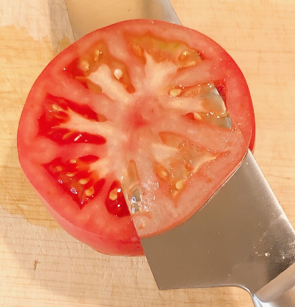 薄切りトマト　忍　切れ味