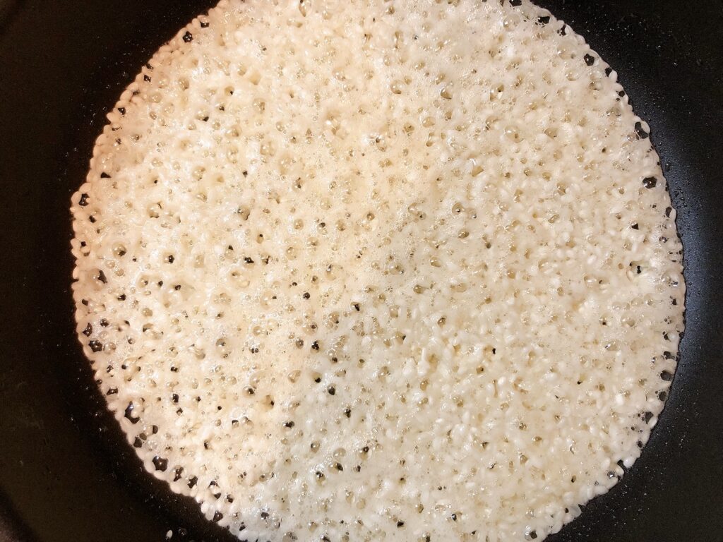 リゾット　米をしっかり炒める